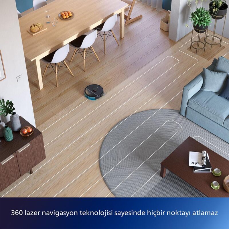 Philips XU3000/01 Islak Kuru Robot Süpürge Siyah - Görsel 6