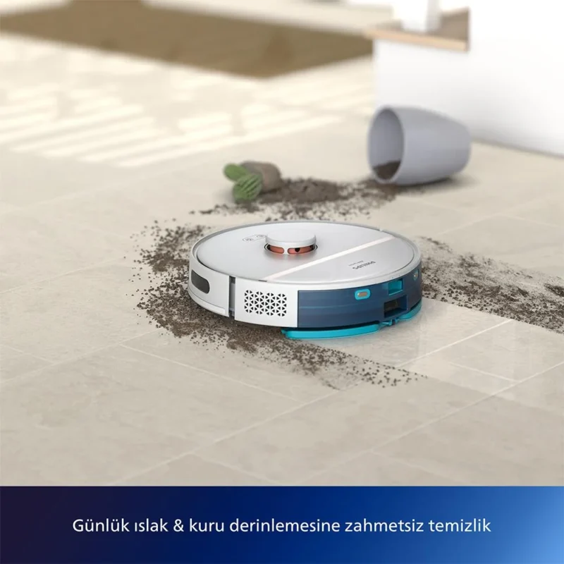 Philips XU3000/02 Islak Kuru Robot Süpürge Beyaz - Görsel 2