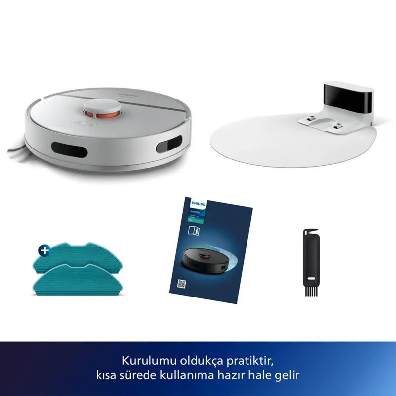 Philips XU3000/02 Islak Kuru Robot Süpürge Beyaz - Görsel 7