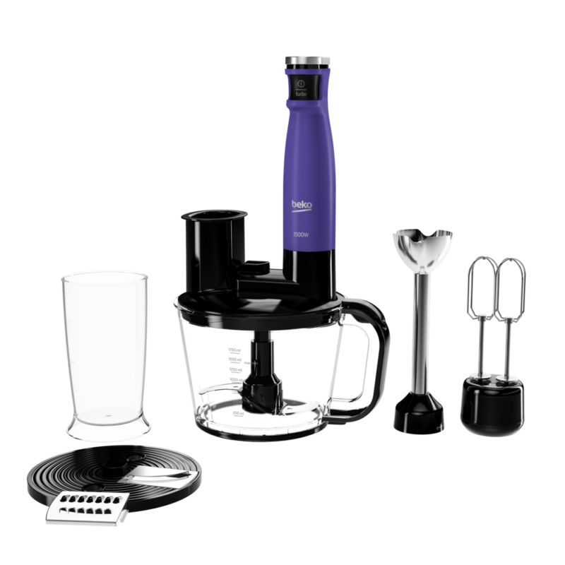 Beko RHB 5050 W Floral 1500 W Mor Blender Seti
