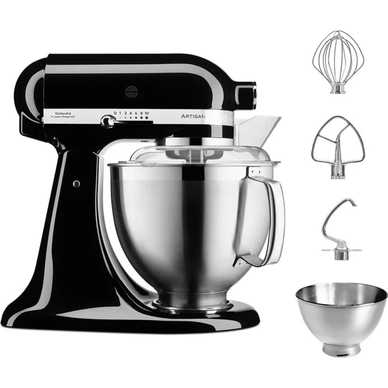 KitchenAid Artisan 5KSM185PSEOB Onyx Black 4.8 Litre Stand Mikser - Görsel 2