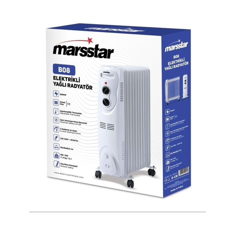 Marsstar B08 2500 W 11 Dilim Yağlı Radyatör - Görsel 2