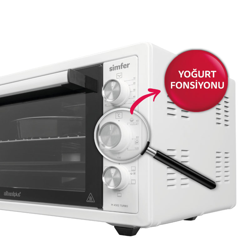 Simfer 4502 45 lt Beyaz Midi Fırın - Görsel 4