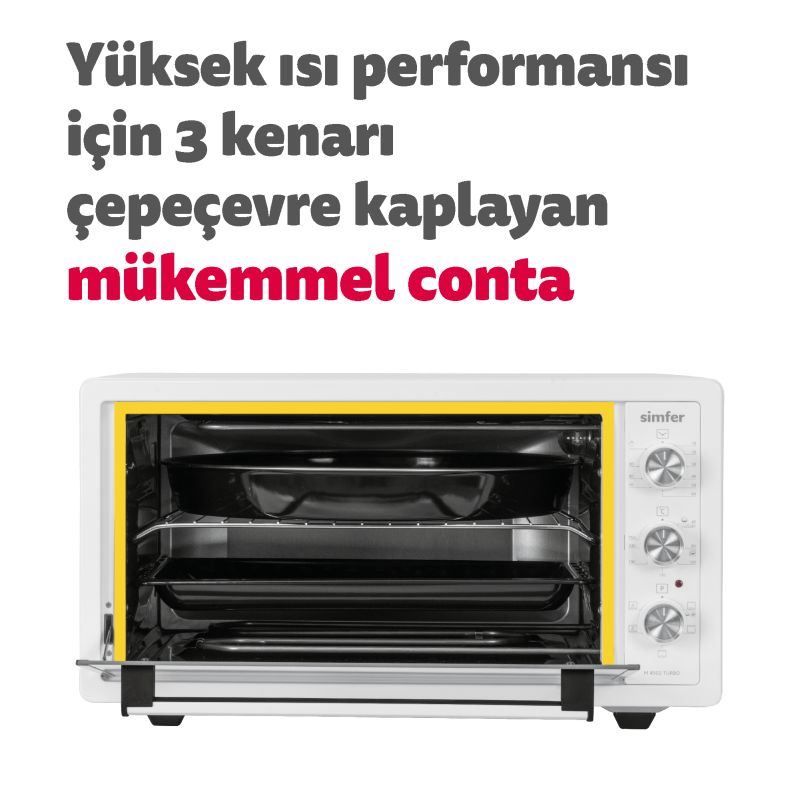 Simfer 4502 45 lt Beyaz Midi Fırın - Görsel 6