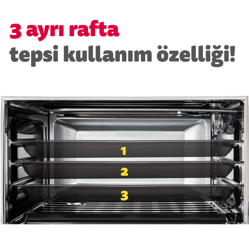 Simfer 4502 45 lt Beyaz Midi Fırın - Görsel 7