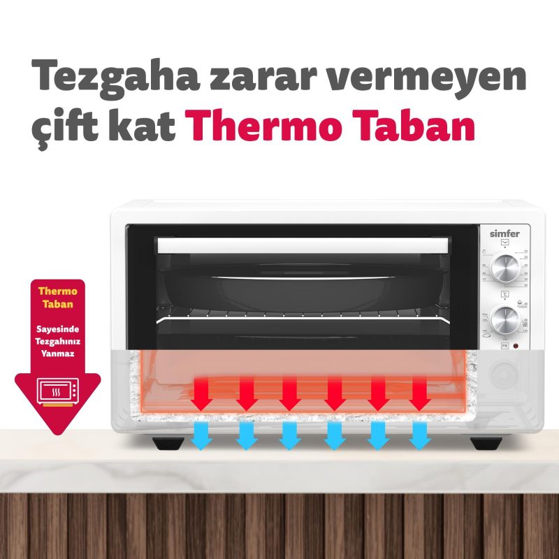 Simfer 4502 45 lt Beyaz Midi Fırın - Görsel 9