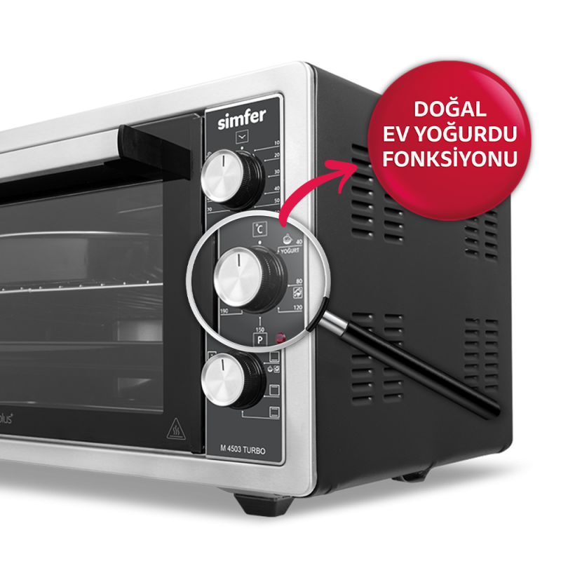 Simfer 4503 45 lt Inox Midi Fırın - Görsel 4