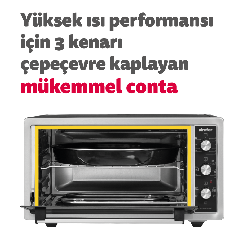Simfer 4503 45 lt Inox Midi Fırın - Görsel 6