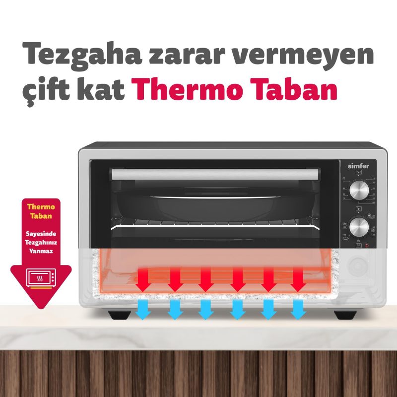 Simfer 4503 45 lt Inox Midi Fırın - Görsel 9
